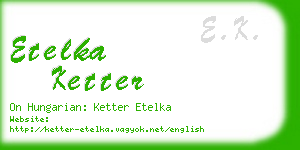 etelka ketter business card
